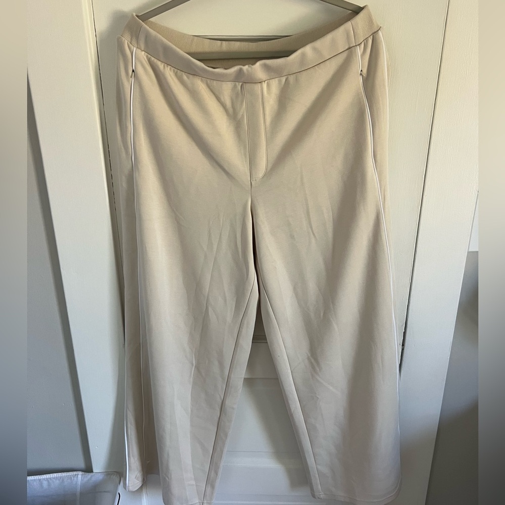 Elegant Cream Wide Leg Pants